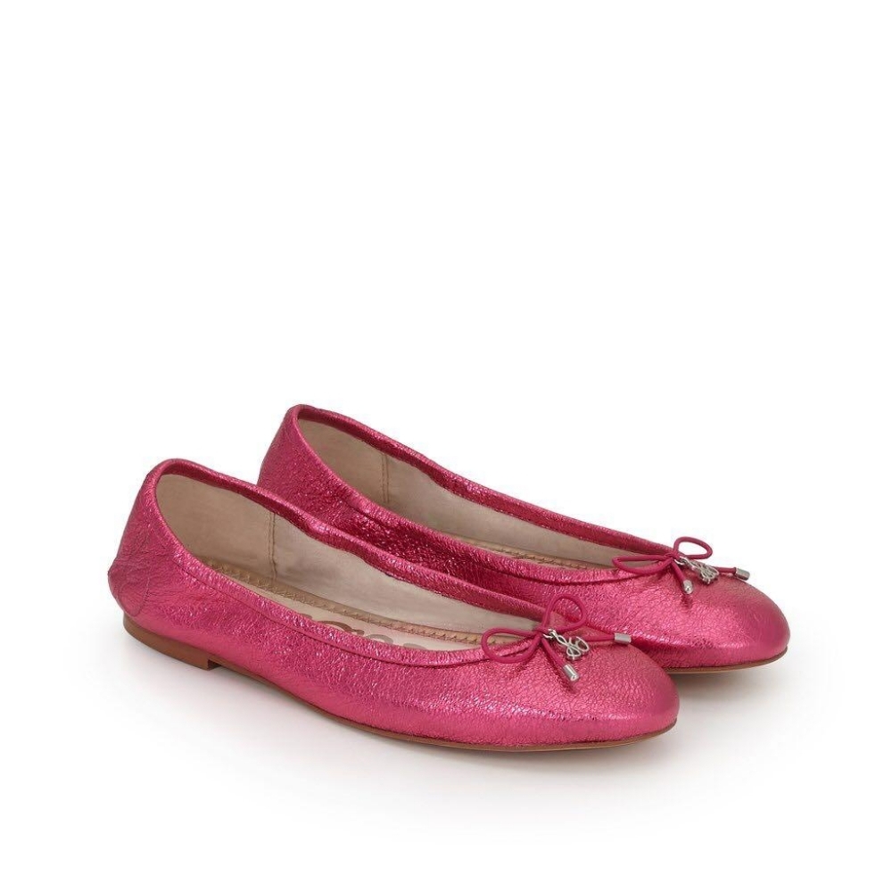 BNIB Womens Sam Edelman Felicia Pink Crinkle Leather 9.5M
